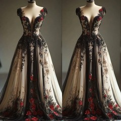 Vintage Victorian Ball Gown Lace Beaded Corset Evening Prom Wedding Party Dress