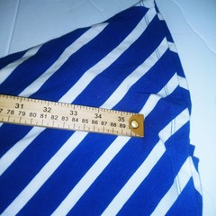 LAUREN RALPH pullover Dress Med Blue White Striped Sailor Boatneck Jersey