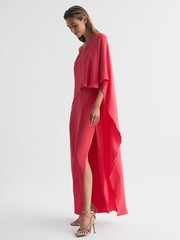 Reiss Womens CORAL JORDYN OFF-SHOULDER CAPE MAXI DRESS UK Size 6-14