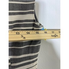 Calvin Klein Gray White Striped Sleeveless Sheath Dress Career Office Size 8