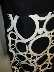AGB FAB! Black/White Circle Print Sheath Dress Size 14