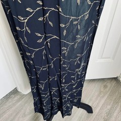 Vintage Sheer Black & Gold Oriental Qipao Chinese Style Dress Size 4