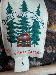 Kiel James Patrick Cozy Cabin Sweater Dress Womens S Squirrel Fall Brown Wool