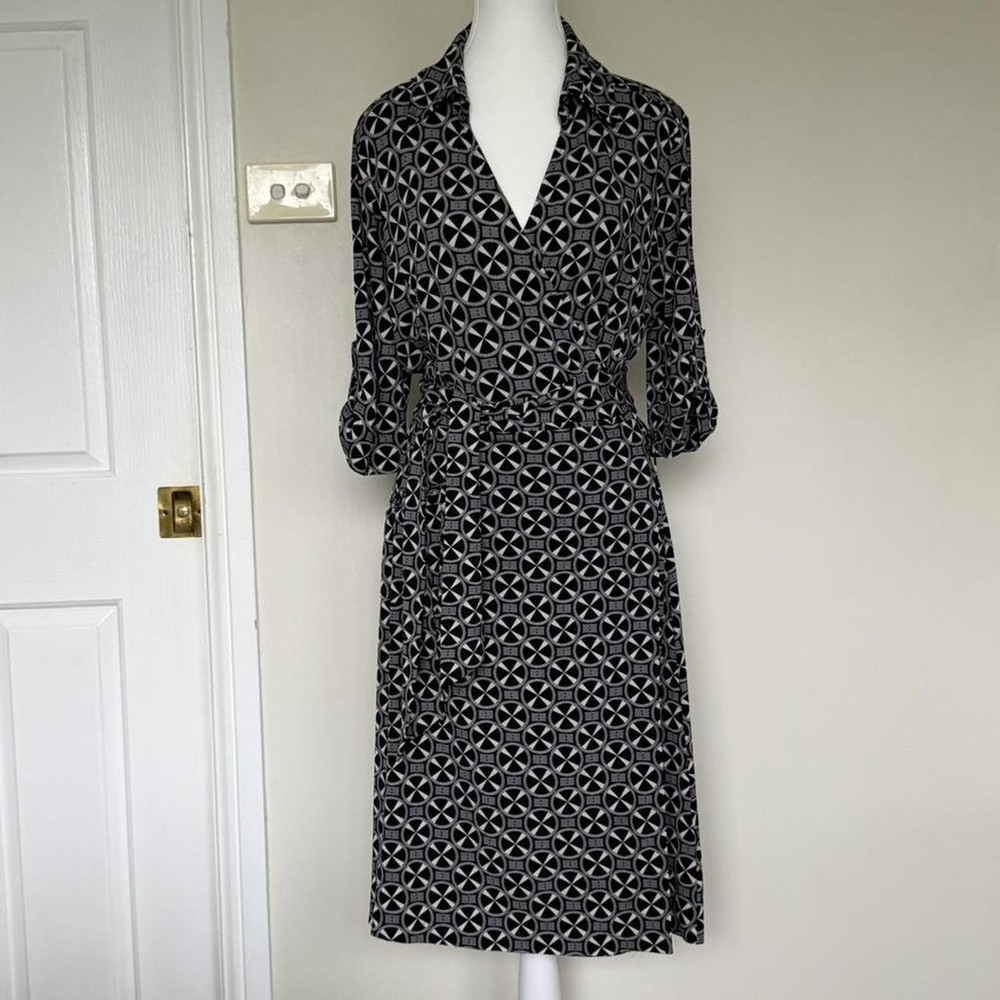 Jane Lamerton Petites Vintage Geometric Wrap Dress