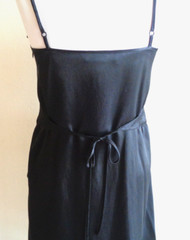 NWT Marc by Marc Jacobs Sz 2 Black Satin Ruffle Slip Dress