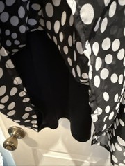 I Z Buyer Womens Sun dress SZ XL Black White Polka Dot I11