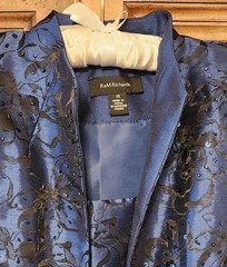 R & M Richards 2 Pc Dress Jacket Set Navy Ankle Length 2123 Women Size 10 NWT