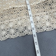Vtg Handmade? Folk Cottagecore Lace Empire Waist Mexican Wedding Dress No Tags