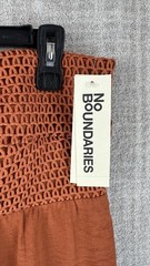No Boundaries Maxi Dress Womens L (12-14) Saturn Rust Strapless NWT Burnt Orange