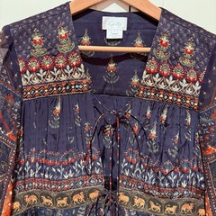 RARE Camilla Short Peasant Dress Bliss Of Bohemia Size M RRP $749 Silk Sold Out