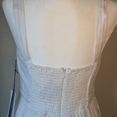 Lucky Brand White Linen Blend Tiered Maxi Dress NWT Size S