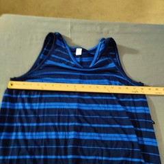 OLD NAVY Maxi Blue/Black Striped Nautical Minimalist Resort Boho Beach Dress S/P