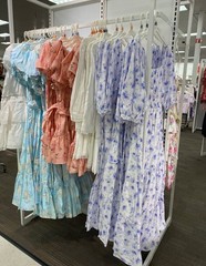 LoveShackFancy x Target Gemma Blue White Floral Maxi Dress XXS P NWOT Cotton