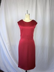Heike Jarick Red Dress with Dart Detailing