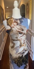 Alice + Olivia Delora Old World Print Jersey Maxi Dress Renaissance Fair NWT 6