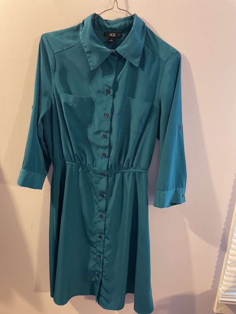 AGB Size 4 green button up dress Retro ladies dress for ladies or teens XS