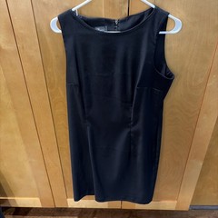 AGB Womens Black Sleeveless Sheath Dress Size 12 Knee Length Mint Condition CE1