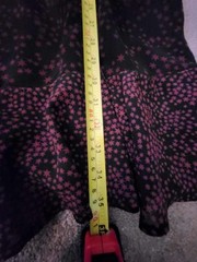 Michael Kors Black Burgundy Star Print Tie Neck Chiffon Dress Sz MED New w Tag