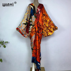 Sexy Bech High-Quality Hand-Rolled Feel Silk Rayon Fashion Print 2021 Maxi Wome