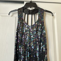 New Robert Anthony Sequin Beaded Bodycon Dress Size 12 Vintage Y2K 1990s Prom