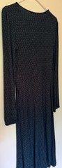 Boden US 6 Long Sleeve Midi Navy and Green Print Stretch Ecovero Viscose Preppy