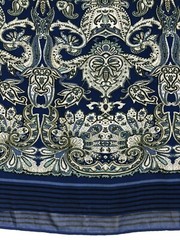 Max Studio Sleeveless Swing Paisley Tank Dress Womens Size Small Blue Green Tan