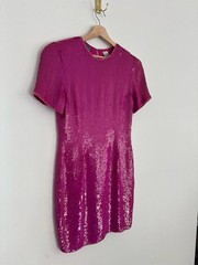Vintage 100% Silk Sequin Mini Dress