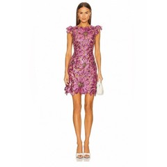 Milly Revolve Saks Sequin Embroidered Pink Floral Cocktail Dress NWT Size 2