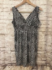 Enfocus Studio Dress Women 8 Chocolate Brown Animal Print Padded Stretch Cheetah