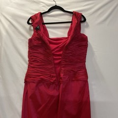 Tadashi Collection Womens Evening Gown 14 Ruched Iridescent Red Taffetta Dress