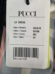 Pucci Womens Mini Dress Pink/Multi Size US 8/ IT 44 Marmo Print Silk Bodycon