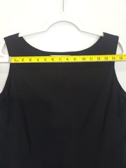 Amanda Smith Black Shift Dress Sleeveless Zip Women 18W Office Staple Layering