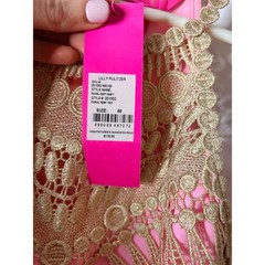 Lilly Pulitzer Pearl Soft Shift Dress Coral Reef Tint Gold Embroidery 00 001552