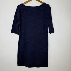 Lilly Pulitzer Small Navy Button Shoulder Dress Nautical Coastal Classic Cotton