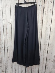 AssAR NY Black 100% Silk Wide Leg Pants Ruched Corset Set Women&rsquo;s 10 EUC