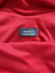 Dress Barn Red Cowl Open Back Drape Dress Old Money Coastal Sz 4
