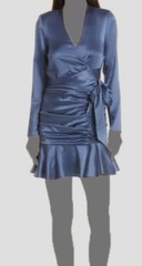 $698 Veronica Beard Women&rsquo;s Blue Agatha Wrap Dress Size 6