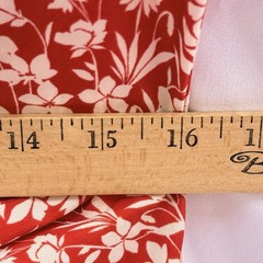 Ralph Lauren Dress Sz 10 Red White Floral Front Tie Lightweight Keyhole Mad Men