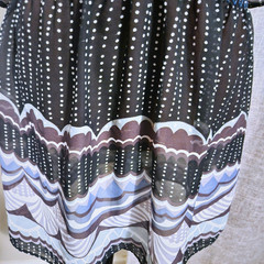 Flying Tomato Vintage 2000s Tunic Top Size L Kimono Cross Smocked Polka Dot Boho