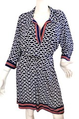 {MLLE GABRIELLE} Dress sz. 3X Multi Color Pattern Stretch Jersey Knit