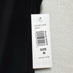 Hudson.Harper Dress Womens Medium Black White Color Block Tank Swing Stretch NWT