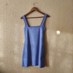 JustFab Square Neck Mini Dress in Easter Egg Lavender Sz Small
