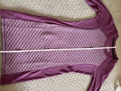 Smartwool Women Diamond Peak Quilted Dress Small Purple Merino Wool Fall/Winter