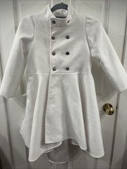 High Low Duchess White Jacket Custom Adult XS Child L Wedding, Gala, Communion