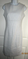 2 MM Lafleur NEW YORK Micro Dot Jacquard Sleeveless Sheath Crew Neck Dress MINT