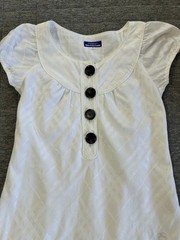 BURBERRY BLUE LABEL Short-Sleeved Dress, White, Size 38