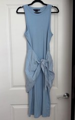 Veronica Beard Odeon Mixed Media Cotton Rib Dress Size L