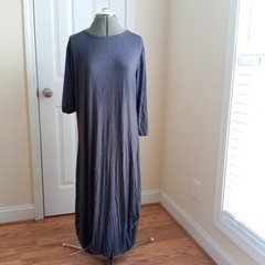 Made In Israel Grey Womens Dress Long Sleeve Miss U Tunic Dress Size M/L Long