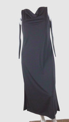 NWT PETITE AMANDA SMITH OCCASION BLACK COWL NECK MIDI DRESS Size PL Sleeveless