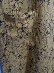 Cut Loose Size Small Yellow Linen Shift Dress Floral Pockets Coastal Lagenlook
